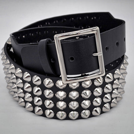 BT143B-CON-GB 4 ROW CONICAL STUDDEDBELT WITH NARROW HEAD GARRISON BUCKLE
