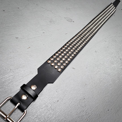 BT143B-RND-GB 4 ROW ROUND STUDDED BELT WITH NARROW HEAD ROLLER BUCKLE