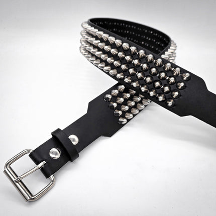 BT143B-UK 4 ROW UK77 STUDDED 2 1/2" WIDE  BELT WITH NARROW HEAD ROLLER BUCKLE