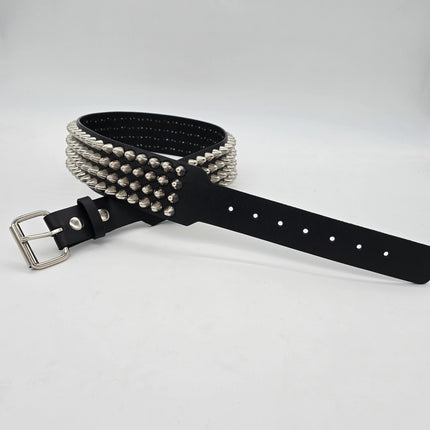 BT143B-UK 4 ROW UK77 STUDDED 2 1/2" WIDE  BELT WITH NARROW HEAD ROLLER BUCKLE