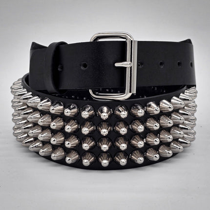BT143B-UK 4 ROW UK77 STUDDED 2 1/2" WIDE  BELT WITH NARROW HEAD ROLLER BUCKLE