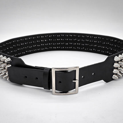 BT143B-UK-GB 4 ROW UK77 STUDDED 2 1/2" WIDE  BELT WITH NARROW HEAD GARRISON  BUCKLE