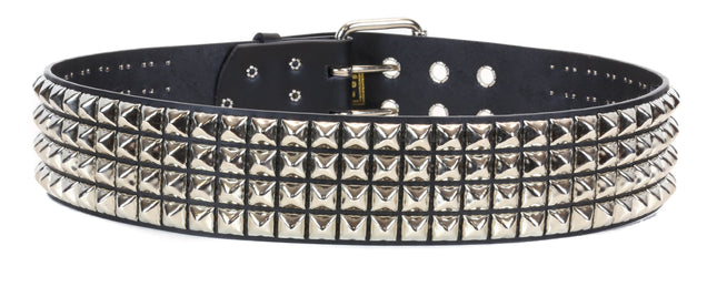 BT143 4 ROW PYRAMID BELT 2 1/2" WIDE WITH 2 1/2" BUCKLE