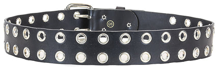 BT145M VEGAN GROMMET DOUBLE ROW EYELET BELT