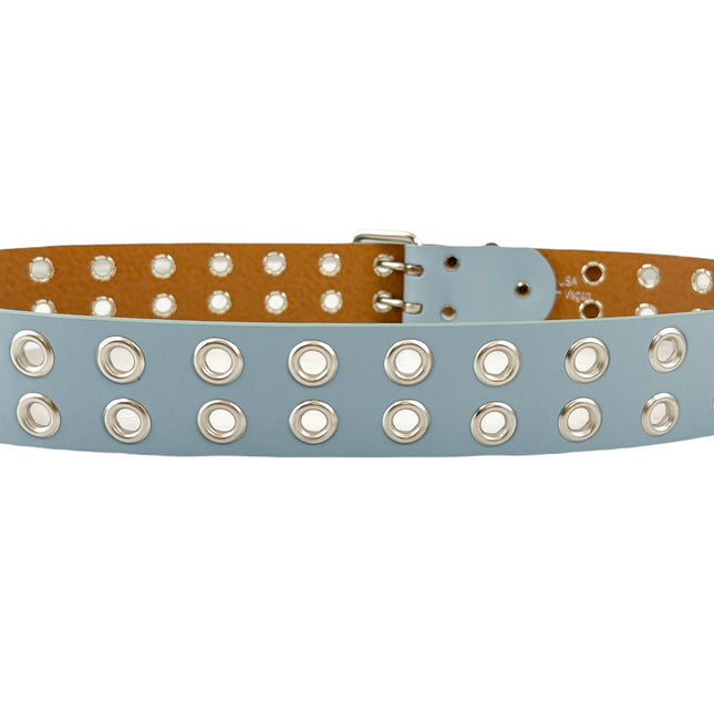 BT145M VEGAN GROMMET DOUBLE ROW EYELET BELT