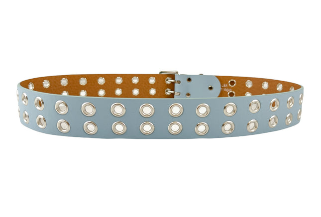 BT145M VEGAN GROMMET DOUBLE ROW EYELET BELT