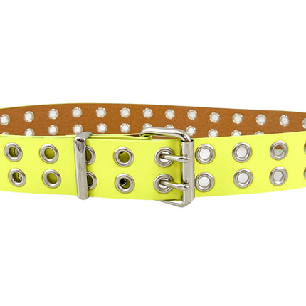 BT145M VEGAN GROMMET DOUBLE ROW EYELET BELT