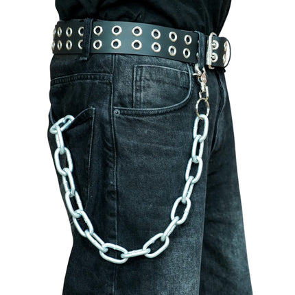 BT145US  FULL GRAIN GRADE A  LEATHER 2 ROW GROMMET EYELET BELT