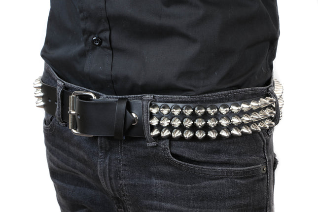 BT153US  FULL GRAIN GRADE A USA TANNERY LEATHER UK77 STUDDED BELT