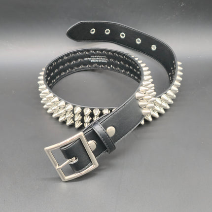 BT153VG  VEGAN LEATHER UK 77 STUDED THREE ROW BELT