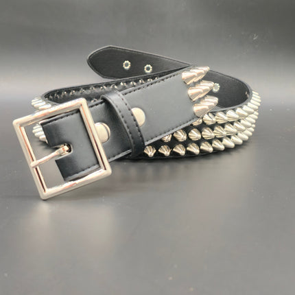 BT153VG-GB  GARRISON BUCKLE VEGAN LEATHER UK 77 STUDED BELT