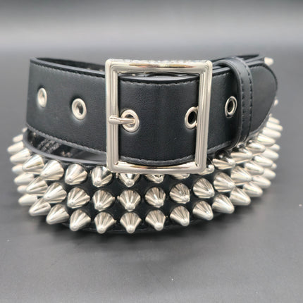 BT153VG-GB  GARRISON BUCKLE VEGAN LEATHER UK 77 STUDED BELT