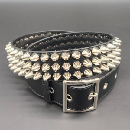 BT153VG-GB  GARRISON BUCKLE VEGAN LEATHER UK 77 STUDED BELT
