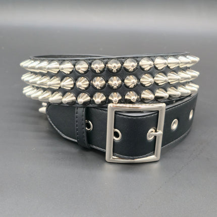 BT153VG-GB  GARRISON BUCKLE VEGAN LEATHER UK 77 STUDED BELT