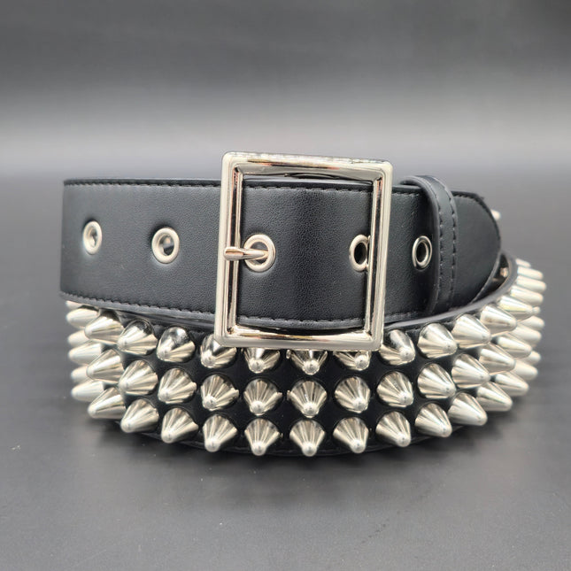 BT153VG-GB  GARRISON BUCKLE VEGAN LEATHER UK 77 STUDED BELT