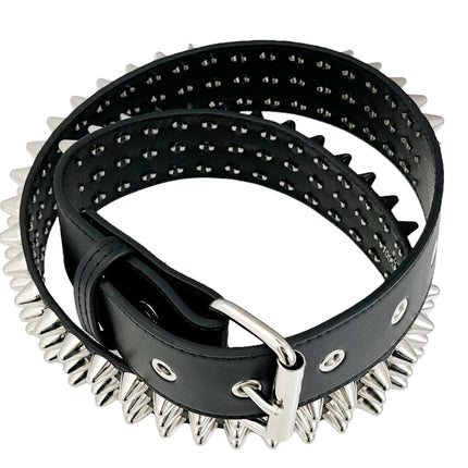 BT153VG  VEGAN LEATHER UK 77 STUDED THREE ROW BELT