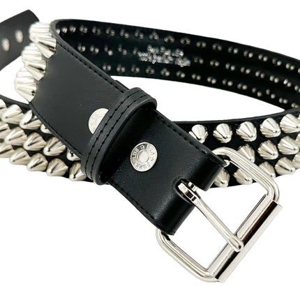 BT153VG  VEGAN LEATHER UK 77 STUDED THREE ROW BELT