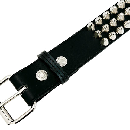BT153VG  VEGAN LEATHER UK 77 STUDED THREE ROW BELT
