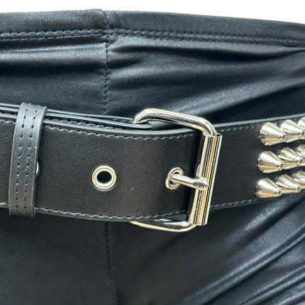 BT153VG  VEGAN LEATHER UK 77 STUDED THREE ROW BELT