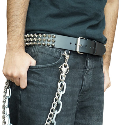 BT153US  FULL GRAIN GRADE A USA TANNERY LEATHER UK77 STUDDED BELT