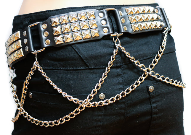 BT171 STUDDED CHAIN BELT