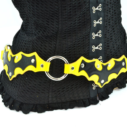 BT177YELL BLACK BELT WITH YELLOW BAT PATCH