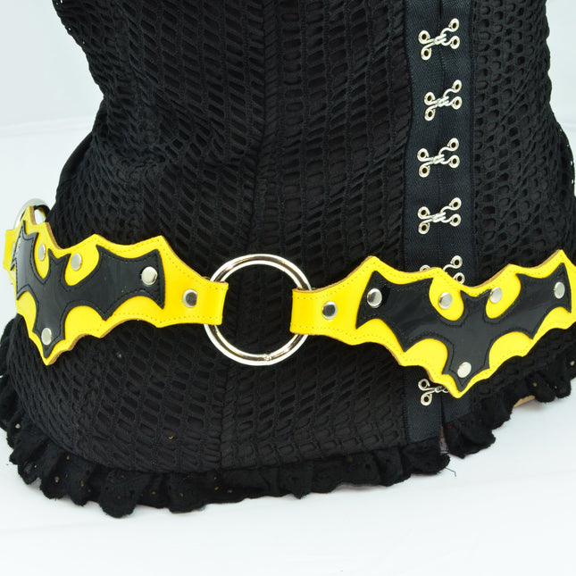 BT177YELL BLACK BELT WITH YELLOW BAT PATCH