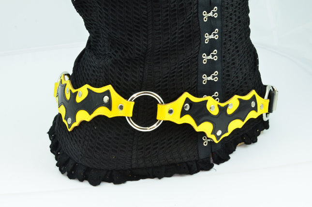 BT177YELL BLACK BELT WITH YELLOW BAT PATCH