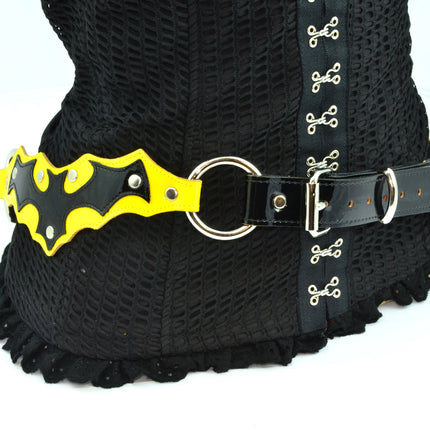 BT177YELL BLACK BELT WITH YELLOW BAT PATCH
