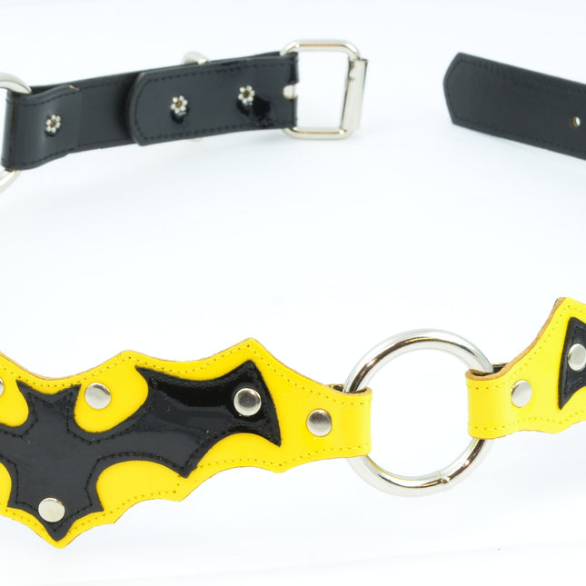 BT177YELL BLACK BELT WITH YELLOW BAT PATCH