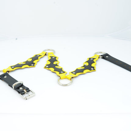 BT177YELL BLACK BELT WITH YELLOW BAT PATCH