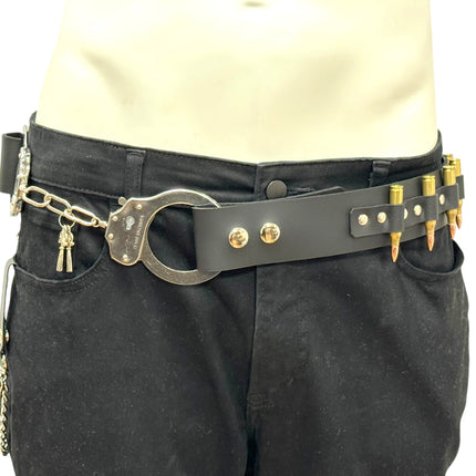 BT180BUL-BRS  HANDCUFF REAL BULLET BELT