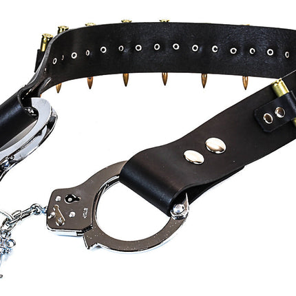 BT180BUL-BRS  HANDCUFF REAL BULLET BELT