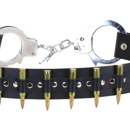 BT180BUL-BRS  HANDCUFF REAL BULLET BELT