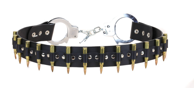 BT180BUL-BRS  HANDCUFF REAL BULLET BELT