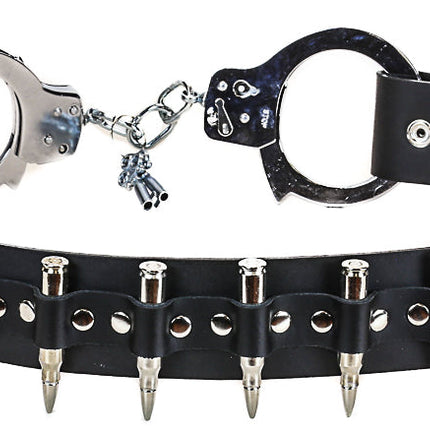 BT180BUL-NIC HANDCUFF REAL BULLET BELT