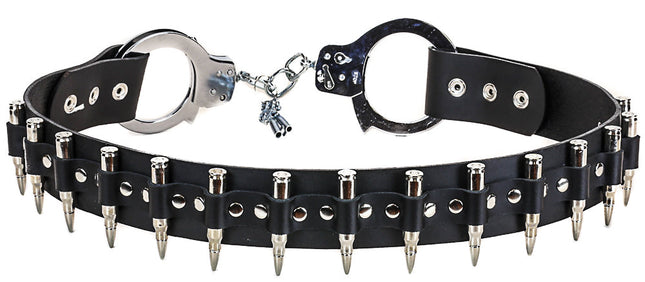 BT180BUL-NIC HANDCUFF REAL BULLET BELT