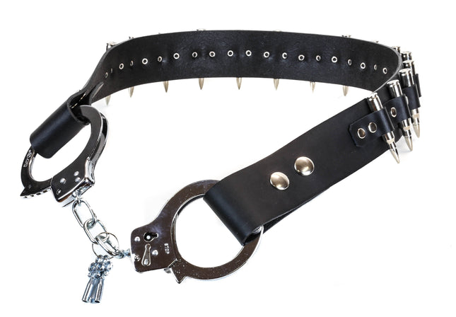 BT180BUL-NIC HANDCUFF REAL BULLET BELT