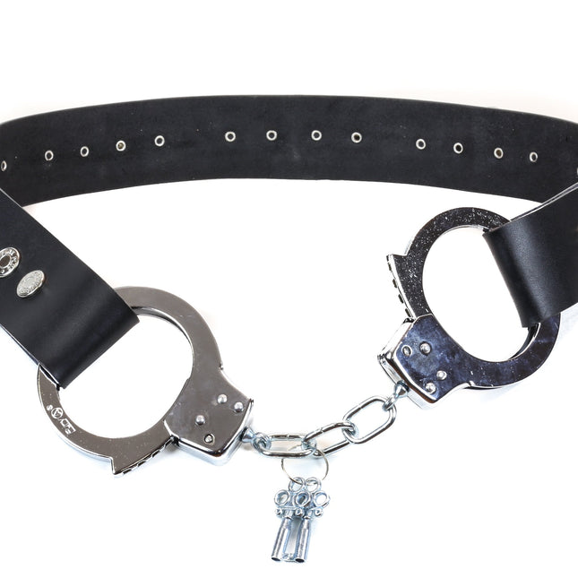 BT180LR  LARGE O RING BONDAGE HANDCUFF BELT