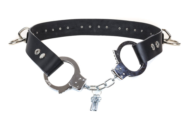 BT180LR  LARGE O RING BONDAGE HANDCUFF BELT