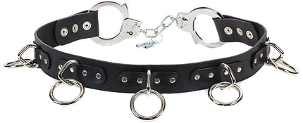BT180LR  LARGE O RING BONDAGE HANDCUFF BELT