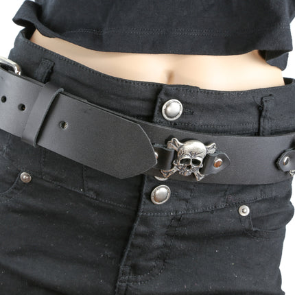 BT198 SKULL CROSSBONE BELT