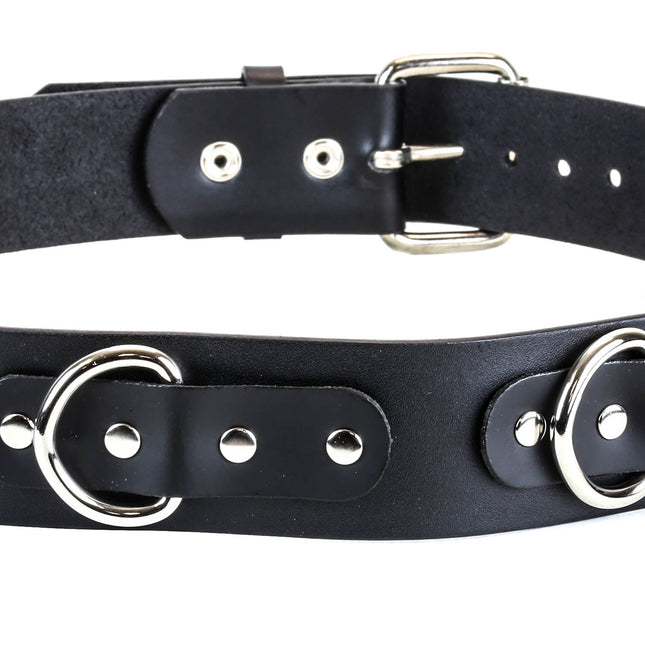 BT219 PLAIN DEE RING BONDAGE BELT