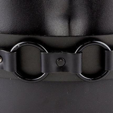 BT223-BS BLACK -O- RING STRAPPED BELT