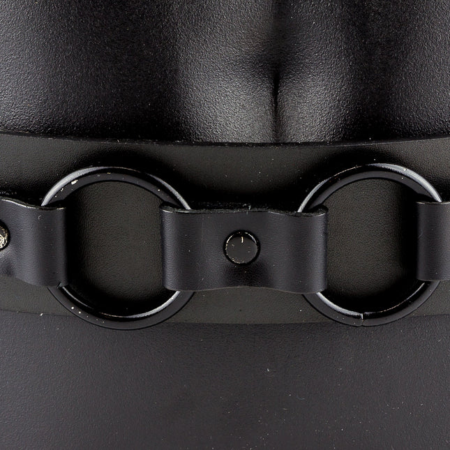 BT223-BS BLACK -O- RING STRAPPED BELT