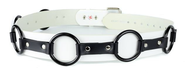 BT223L-WHT LARGE -O- RING STRAPPED WHITE BELT