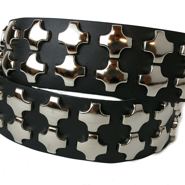 BT406 2 ROW LARGE CROSS STUD BELT