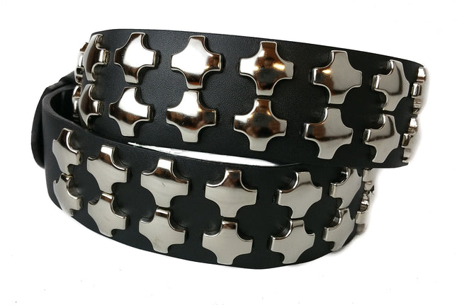 BT406 2 ROW LARGE CROSS STUD BELT