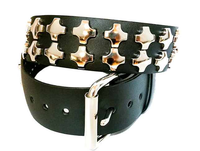 BT406 2 ROW LARGE CROSS STUD BELT
