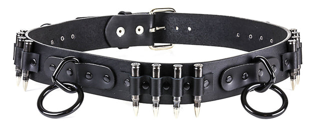 BT428-BLK REAL BULLET BONDAGE BELT